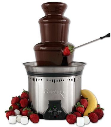fontana di cioccolata professionale con frutta