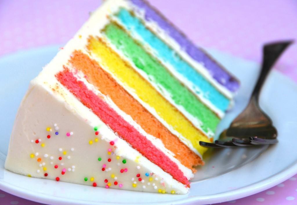 torta arcobaleno per feste di compleanno bambini